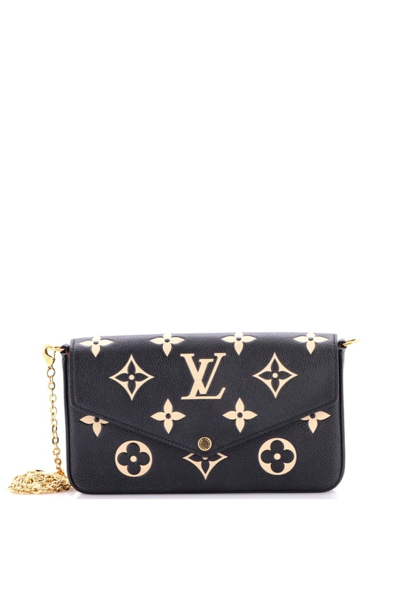 Pre-Owned Felicie Pochette Bicolor Monogram Empreinte Giant By Rebag