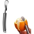 thumbnail image 1 of Peladores de cítricos naranjas, cortador de acero inoxidable, pelador, removedor, abridor, diseño humanizado, mango curvo, herramientas de fruta, utensilio de cocina Xemadio WMPH-426, 1 of 7