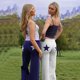 thumbnail image 2 of Ropa europea y americana 2024 Verano Nuevo estilo Color contrastante Alto elástico Deportes Bordado Estrella Estampado Pantalones rectos casuales para mujeres, 2 of 5