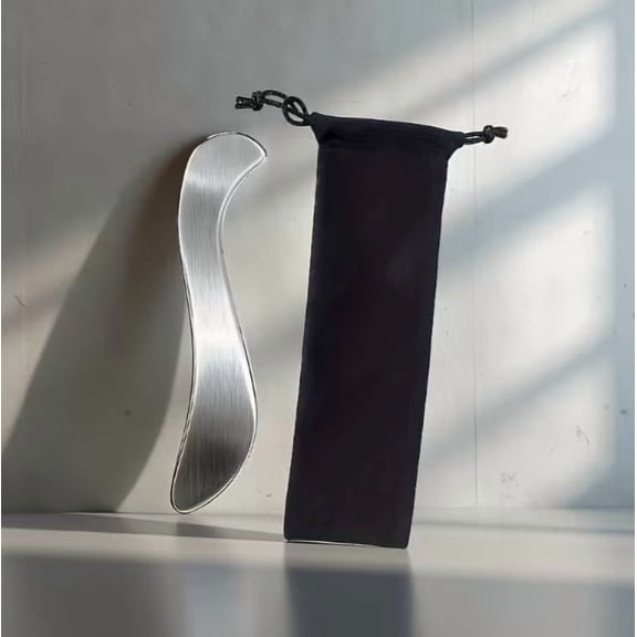 Stainless Steel Gua Sha Tool for Deep Tissue Massage - Ergonomic Facial and Body Scraper for Neck, Shoulders, and Face Relaxation