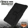 thumbnail image 5 of With Shoulder Strap Case for Samsung Galaxy Tab A8 10.5-inch SM-X200 X205 X207 (2022),Dteck Shockproof Rugged Rubber 3-Layers Protection Butterfly Case Kids Friendly Kickstand Cover,Black, 5 of 8