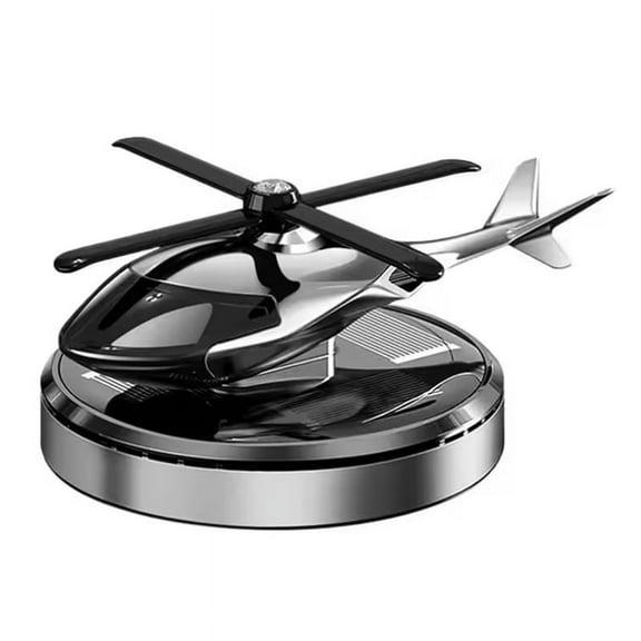 Car Air Freshener Solar Helicopter Decoration Alloy Propeller Rotating Auto Flavoring Perfume Diffuser
