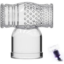 Magic Wand Attachment for Men's Training, Medium Size Massage Head Cover, TPR Material,Odorless and Safe Fit for Multiple Massage Wands (Clear)