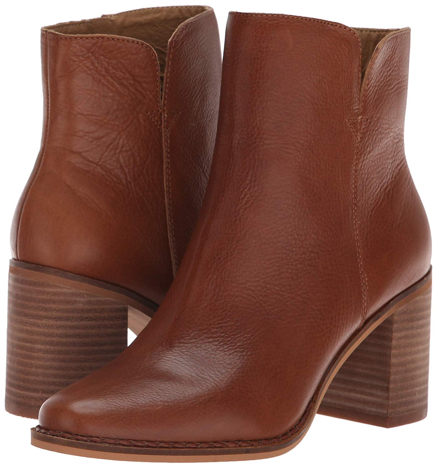 tan leather booties