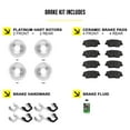 thumbnail image 2 of Hart Brakes Front Rear Brakes and Rotors Kit |Front Rear Brake Pads| Brake Rotors and Pads| Semi Metallic Brake Pads and Rotors| Hardware Kit - RBBC.73057.42, 2 of 7