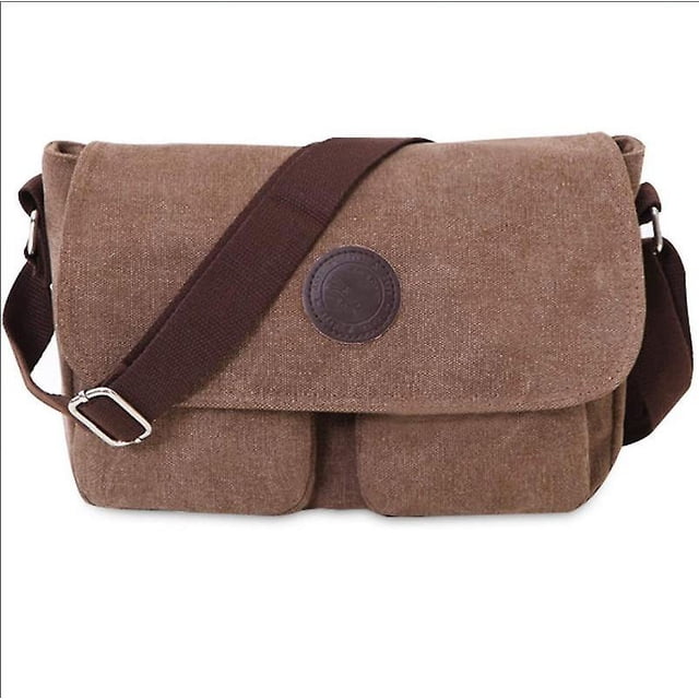 Bolso Brownshoulder Bolso de Lona Bolsos de Hombro Unisex 7.9 Pulgadas Ipad Messenger Bag Maletín Hombres/Mujeres Bolso Deportivo Trabajo Escuela Satchel