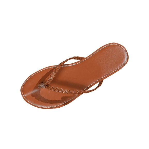 HBGVBA Womens Beach Slippers Toe Loop Summer Versatile Casual Outdoor Comfortable Lightweight Stylish Vacation Shoes 36