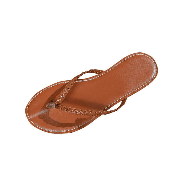 Sandales de Plage Confortables à Bout Ouvert pour Femmes Brunes pour les Activités de Printemps et d'Été et une Atmosphère Relaxe avec Conception Robuste