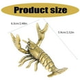 thumbnail image 2 of Gold Crawfishes Figurines Retro Brass Lobsters Statues Decorative Brass Ornament Pen Holders for Desktop, 2 of 8