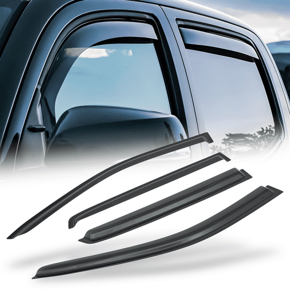 Magshion 4 Pcs Smoke Window Visor Shade Vent Wind Rain Deflector for 2019 2020 2021 2022 2023 Ford Ranger Crew Cab