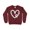 Maroon, variant on Dog Heart Pawprint Sweatshirt, Dog Mom Sweatshirt,Dog Mom Gift