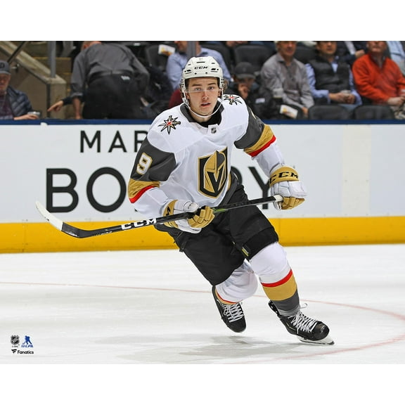 Cody Glass Vegas Golden Knights Unsigned White Jersey Skating Photograph