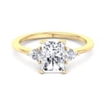 thumbnail image 2 of Storm - Moissanite Radiant Cut Lab Diamond Engagement Ring with Sidestones, 2 of 4