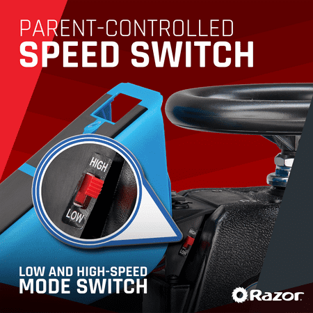 Razor - Crazy Cart Shift Battery-Powered Cart - Blue/Black