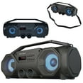 thumbnail image 2 of Escape - Wireless Stereo BoomBox Speaker, Bluetooth 5.0 with FM Radio and LED Lights, Black, 2 of 3