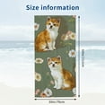 thumbnail image 3 of PHYHOO  Large Beach Towel, Cartoon Shiba Inu Dog Flower Sand Free Microfiber Beach Towel, Absorbent Quick Dry Camping Yoga Towel for Swimming Pool, Picnic, Yoga, Gym 30x60in, 3 of 8