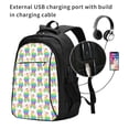thumbnail image 2 of Balery Rainbow Llama Mochila con carga USB para hombre y mujer - Mochila impermeable y antirrobo para laptop con puerto USB para viajes, trabajo, 2 of 7
