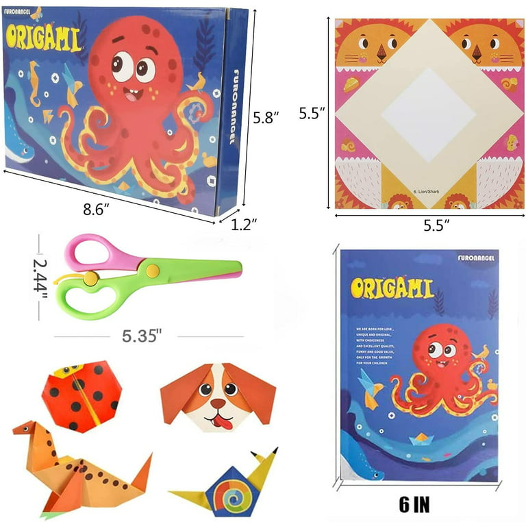 Origami Paper Kit, 144 Vivid Double-Sided Patterns Folding Papers