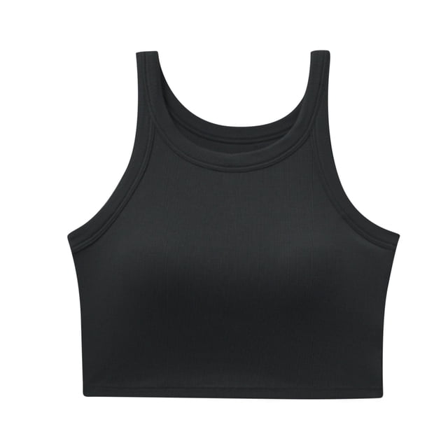 Yuyuzo Womens Tank Tops with Builtin Bra RacerbackTanks Sleeveless Ribbed Knit Workout Crop Tops