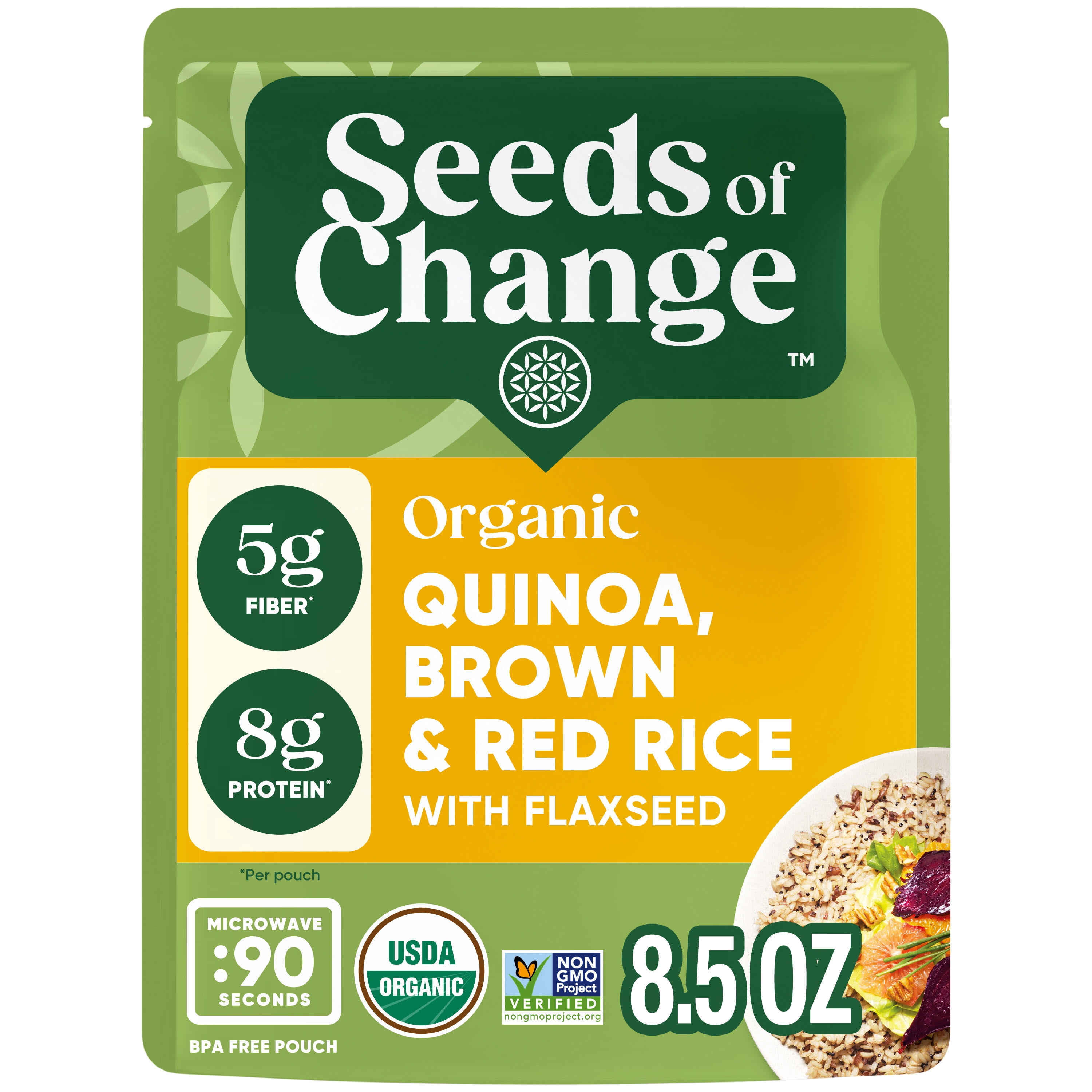 (12 pack) SEEDS OF CHANGE Organic Quinoa, Brown & Red Rice, 8.5oz