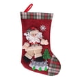 thumbnail image 1 of Medias de Navidad Lino 3D Felpa Adorno de árbol de Navidad Regalo Bolsa de dulces Decoración del hogar, Papá Noel Scienceny HA001018-01, 1 of 6