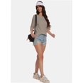 thumbnail image 3 of Women's Oversized T-Shirt - Crewneck Short Sleeve Loose Fit Tee - Solid Color Casual Top, 3 of 4