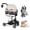 P-Beige, variant on Beberoad Pets Foldable Double Pet Stroller for Small Medium Dogs, Cat Strollers for 2 Cats, 4 Wheels Folding Pet Stroller for Cats with Pad, Canopy and Cup Holder, Beige