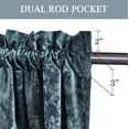 thumbnail image 3 of Chezmoi Collection Lux Storm Blue Lush Plush Velvet Curtains 2 Panel Set, Room Darkening Luxury Rod Pocket Window Drapes for Living Room Bedroom 50" W x 84" L, 3 of 8