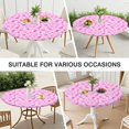 thumbnail image 7 of Pink Breast Cancer Awareness Pattern Round Fitted Tablecloth with Elastic Edge,Dining Table Cover Waterproof,Outdoor Round Tablecloth for Camping,Dining,Indoor and Outdoor, 7 of 7