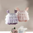 thumbnail image 4 of Odeerbi 3M-18M Newborn Girls Cute Tulle Dresses Cotton Dress Kids Party Elegant Bodysuit Ruffle Sleeve Multi Layered Mesh Strap Dress Cake Skirt Baby Clothes Pink, 4 of 4