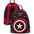 thumbnail image 3 of Mini Backpack Loungefly Capitan America Loungefly Loungefly Minibackpack, 3 of 3