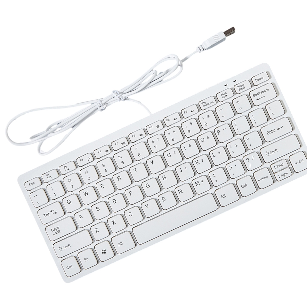 Whaledi Ergonomic Wireds USB Keyboards 78 Key for Desktop Laptop and All In One PC