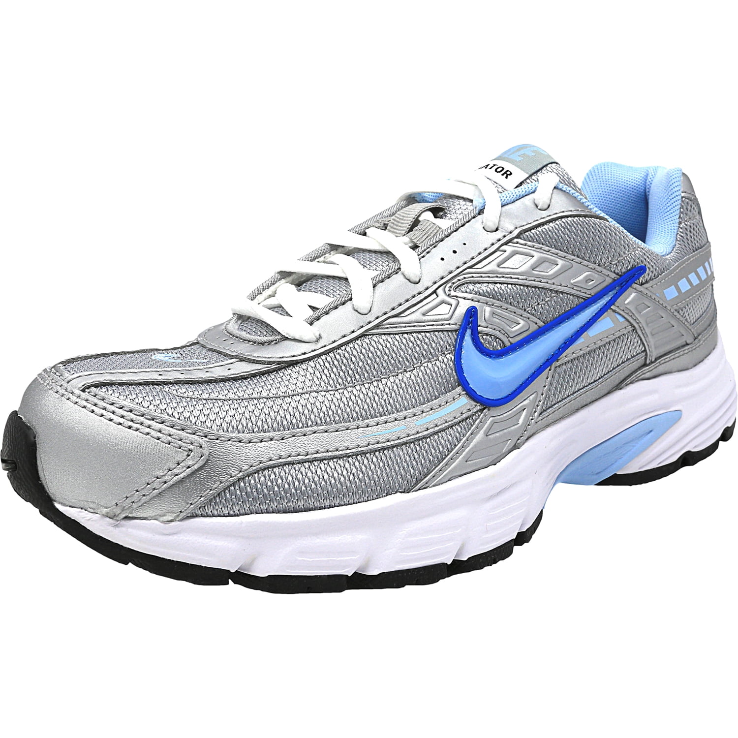 blue and silver nike shoes