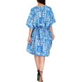 thumbnail image 4 of HAPPY BAY Women's Loungewear Relaxed Fit Caftan Mini Casual Sundress 2X-3X Sky, Hawaiian, 4 of 4