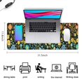 thumbnail image 5 of Long Mouse Pads for Desk,Dark Pioneer Flower Pattern Desk Mats on Top Of Desks, Desk Mouse Pad Extra Large with 3mm Non-Slip Base and Stitched Edge for Gaming,Office,Work,Home 31.5"x11.8", 5 of 6