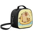 thumbnail image 5 of Yuyamidu Kawaii Capybara Kids Lunch Box Large Capacity Insulated Lunch Bag Portable Handle Thermal Picnic Cool Bags Multifunctional for School Picnic Travel Hiking Camping, 5 of 6