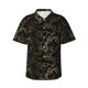 thumbnail image 1 of Fotbe Gold Gloss Outline Floral Camisa Hawaiana para Hombre Unisex – Camisa Casual de Verano con Botones de Manga Corta de Algodón y Lino,Large, 1 of 7