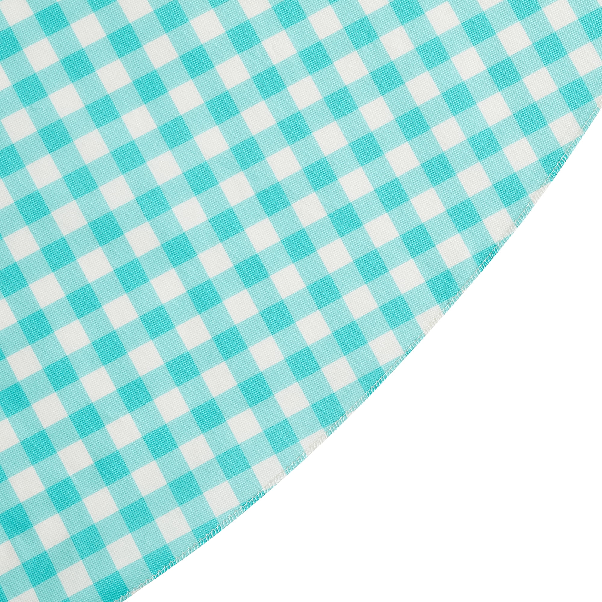Mainstays Summer Fun Tablecloth, Table Decorations 70" Round - Green Checkered Gingham