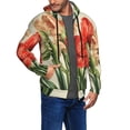 thumbnail image 2 of Naloa Vibrant Amaryllis Flowers Men’s Hoodies, Zip up Hoodie, Sweatshirts,Hoodies for Men Sizes S-3XL-3X-Large, 2 of 5