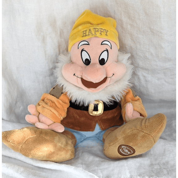 Disney Store Exclusive SNOW WHITE & 7 Dwarfs HAPPY Dwarf 16" Plush