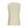thumbnail image 4 of UPPADA Womens Tank Tops 2025 Sleeveless Round Neck Ruched Spring Summer Basic Shirts Trendy Cute Outfits Women Sleeveless Tank Top,Tank Tops for Women 2025 Pack Khaki,M, 4 of 6