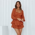 thumbnail image 1 of Mono de manga larga liso de cintura alta suelto con cremallera Unbranded Women Clothing, 1 of 10