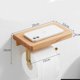 thumbnail image 5 of Porte-papier hygiénique mural en madera de hêtre + aluminium espacial pour salle de bains Porte-papier hygiénique avec support pour téléphone portable, 5 of 5