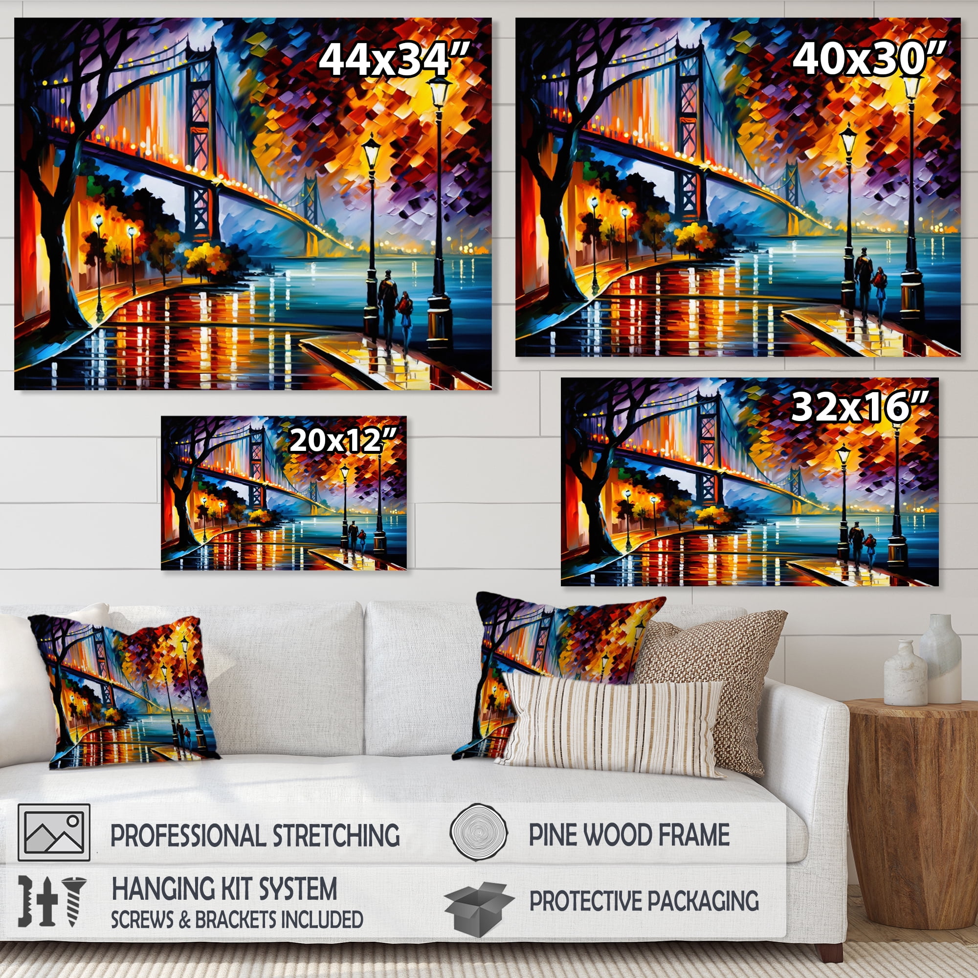 Designart Colorful San Francisco I Canvas Wall Art