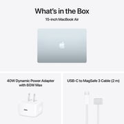 Apple 15 MacBook Air with M5 chip, 10 core CPU / 10 core GPU, 16GB Memory, 512GB SSD - Sky Blue