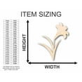thumbnail image 2 of Unfinished Wood Craft Easter Lily Shape - Easter Flower - Craft up to 46" DIY 14" / 1/8", 2 of 3
