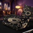 thumbnail image 5 of Homewish Bohemian Astrology Zipper Queen Comforter Set with Fitted Sheet and 2 Pillowcases, Solar System Planets Zipper Bedding Set, Black Reversible, 5 of 7