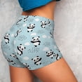 thumbnail image 4 of Wukai Cute Panda Bear Print Pack Biker Shorts for Women Yoga Workout Gym Running Scrunch Active Shorts-Small, 4 of 8