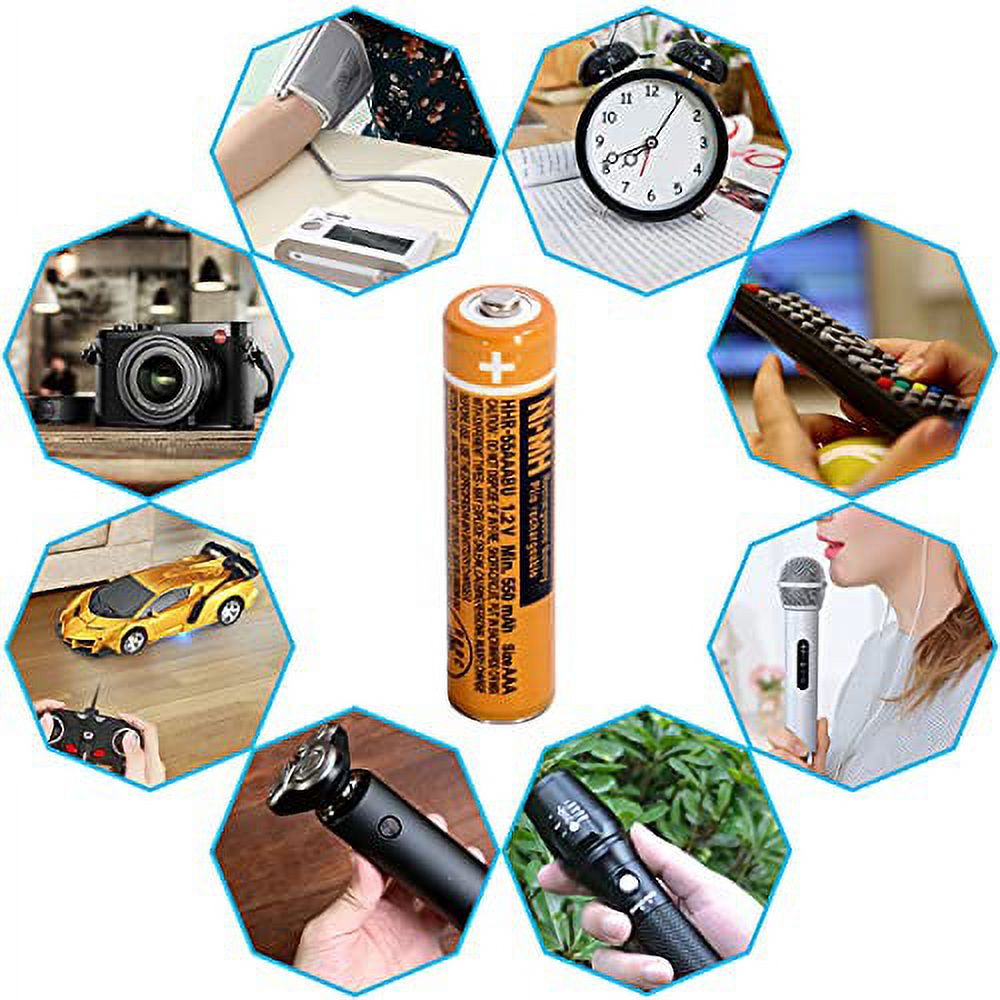 NI-MH AAA Rechargeable Battery 1.2V 550mah 4-Pack hhr-55aaabu AAA Batteries for Panasonic Cordless Phones, Remote Controls, Electr