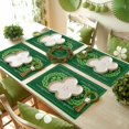 thumbnail image 6 of St. Patrick's Day Placemats Set of 4, Celtic Knots Four Leaf Clovers Table Mats Washable Heat-Insulation Non-Slip Place Mats for Kitchen Dinner Table Indoor Outdoor Decor,13x19 Inch Forest Green, 6 of 9